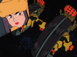 What's better than mobile suits in unicycles holding hands?  Mobile suits in unicycles holding hands with MISSILE PODS.